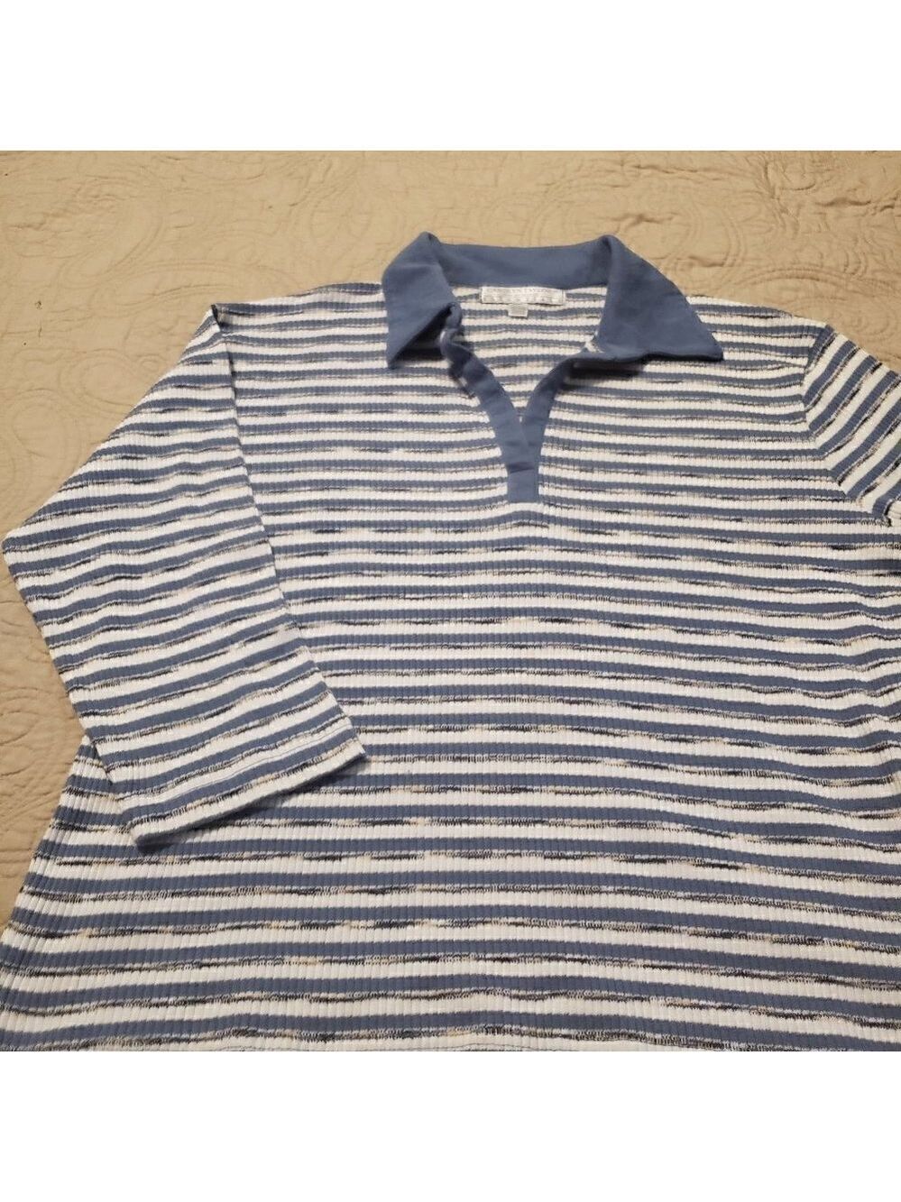 Vintage 90s Carolyn Taylor 3/4 Sleeve Top